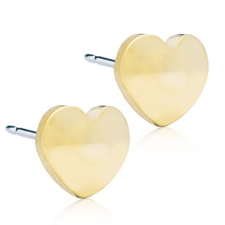 Blomdahl Titanium Earrings - Heart Gold