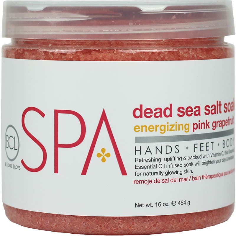 BCL Spa Energizing Pink Grapefruit Dead Sea Salt Soak, 454g