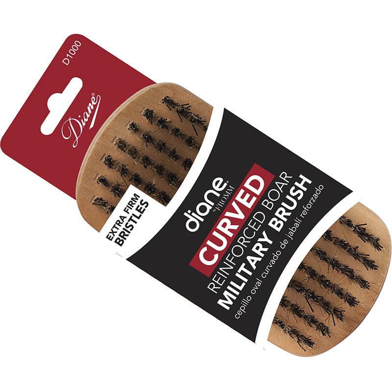 Diane Curved Extra Firm Reinforced Boar Military Brush