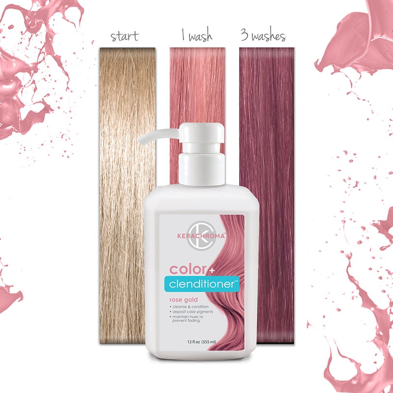 Kerachroma Pastel Color + Clenditioner, Rose Gold - Image 2