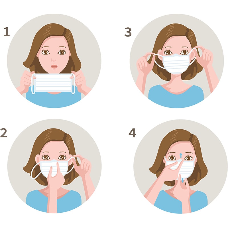 Olivia Garden Essentials Disposable Face Masks, 3-Ply, Non-Woven, 50/Pack - Image 5