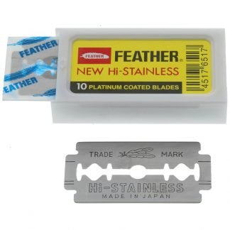 Feather Hi-Stainless Double Edged Blades, 10/Pack