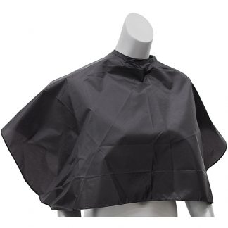 Salon Quality Cape Black, Short, Hook & Loop