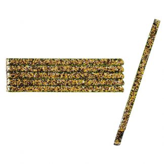 Bridal Hair Pins with Decoration, Black & Gold, 6/Pack