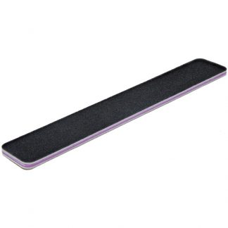 Nail File Flowery Black Square, 17.8 x 2.8cm