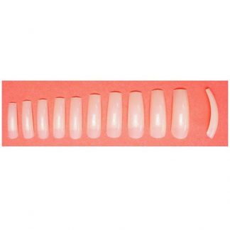 Sina Long Curve Natural Nail Tips, 10 Sizes, 100/Pack