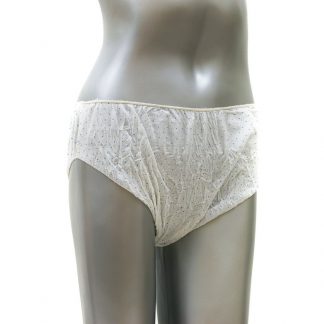 Disposable Women's Shorts White with Dots, 6/Pack