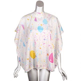 Kids Cape White with Balloons, Hook & Loop
