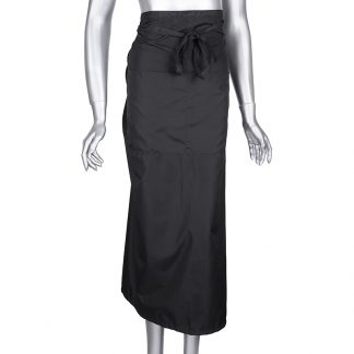 Apron Waist Coverage Black with Fastening Straps