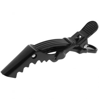 Sectioning Croc Clips, Medium with Teeth, Black, 8.5cm, 4/Pack