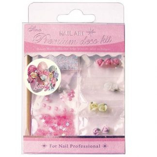 Nail Art Premium Decoration Kit, Lovely Beads & Flowers