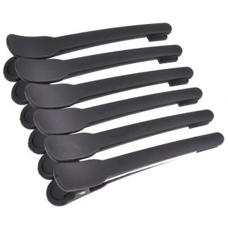 Sectioning Clips, No Teeth Carbon Clips, Black, 10cm, 6/Pack