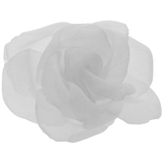 Bridal Hair Accessory Individual White Rose on Pin