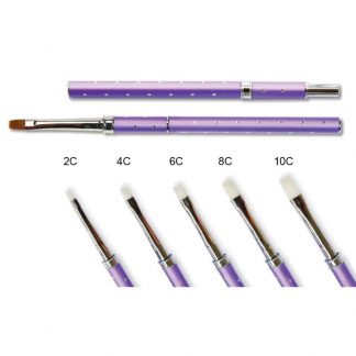 Nail Brush Acrylic UV Gel White Bristle