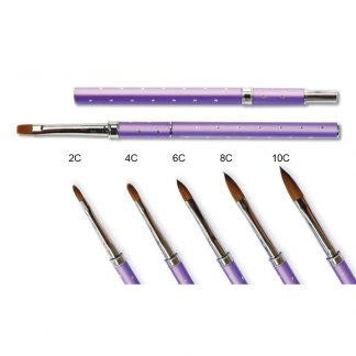 Nail Brush Acrylic with Brown Bristles