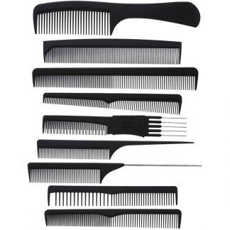 Carbon Comb Set, Black, 9/Pack