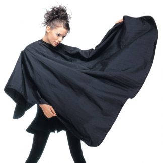 Salon Quality Cape Black All Purpose, Nylon, Large, Studs
