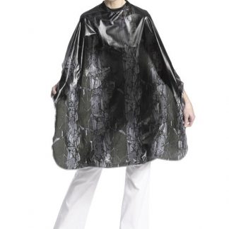 Salon Quality Cape Black Splatter Pattern, Hook & Loop, 3/Pack