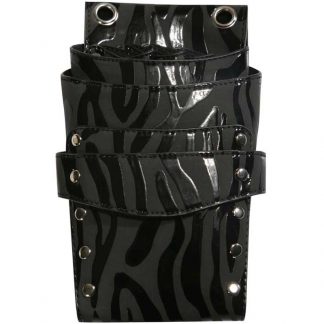 Scissor Pouch Black Zebra PVC, Empty