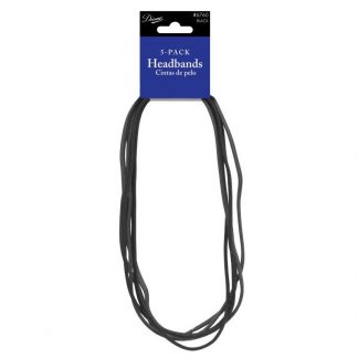 Diane Head & Pony Tail Holders - Smooth Silicone, Black, 5/Pack