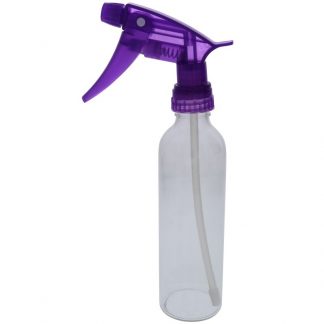 Water Spray Bottle - Clear with Coloured Nozzle, 270ml