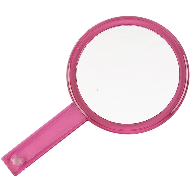 Cala Hand Mirror with Handle, Pink, 14cm