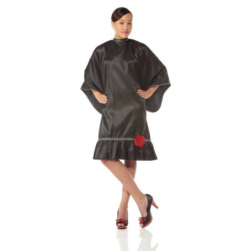 Olivia Garden Boutique All Purpose Cape, Black with Flower