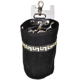 Scissor Bag Round with Belt Clip, Black, Empty