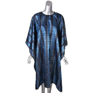 Men's Cape Blue & Black Check Pattern, Elasticated Hook