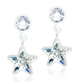 Blomdahl Medical Plastic Earrings - Pendant Star Crystal