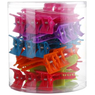 Butterfly Jaws Clips Tub, Candy Colour, 36/Tub