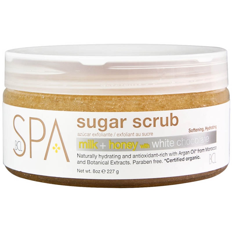 BCL Spa Milk & Honey with White Chocolate Sugar Scrub, 227ml