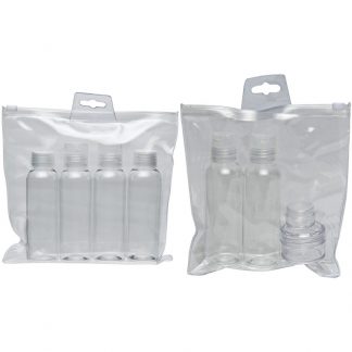 Empty Travel Bottles & Jars Pouch Set