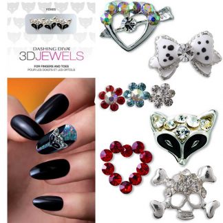 Dashing Diva 3D Nail Art Jewels, 3/Pack