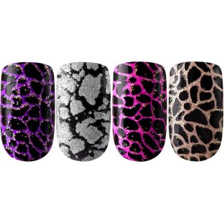 Dashing Diva Crackle Metallic Nails, 120/Box, 12 Sizes