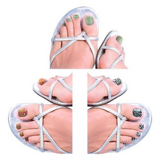 Dashing Diva DesignFX Bling Bejewelled Toenail Art Appliques, 32 Appliques