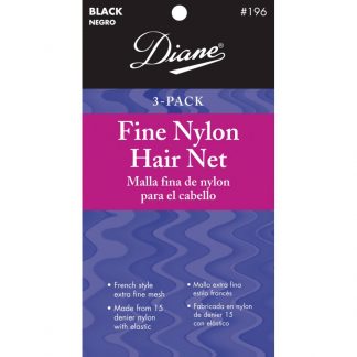 Diane Fine Nylon Hair Nets, Black, 3/Pack