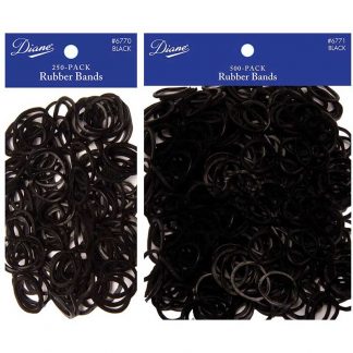 Diane Head & Pony Tail Holders - Rubber Bands, Black