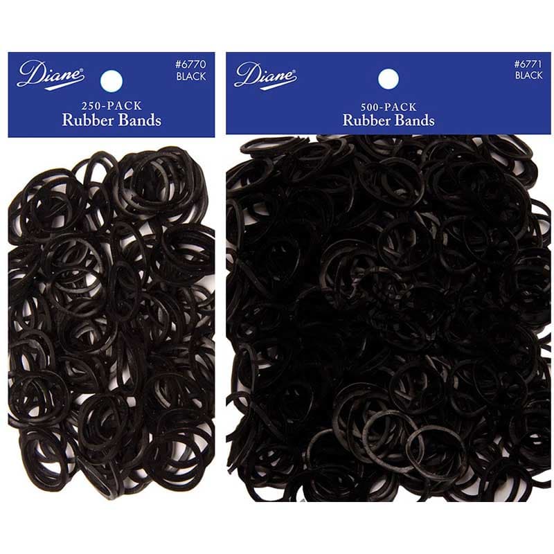 Diane Head & Pony Tail Holders - Rubber Bands, Black