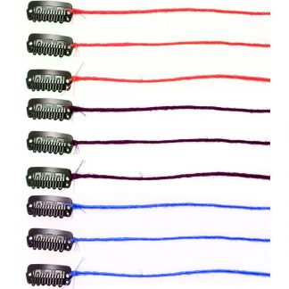 EMMA Synthetic Clip-On Straight Dreadlock Hair Strands, 35cm, 3 Pieces