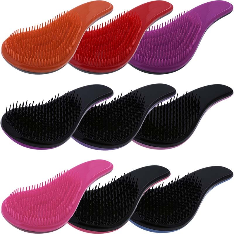 Curved Detangler Brush with Handle Collection