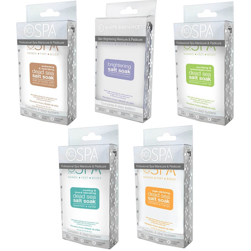 BCL Spa 4 Step Single Use Home Spa Boxes, 4 Pieces