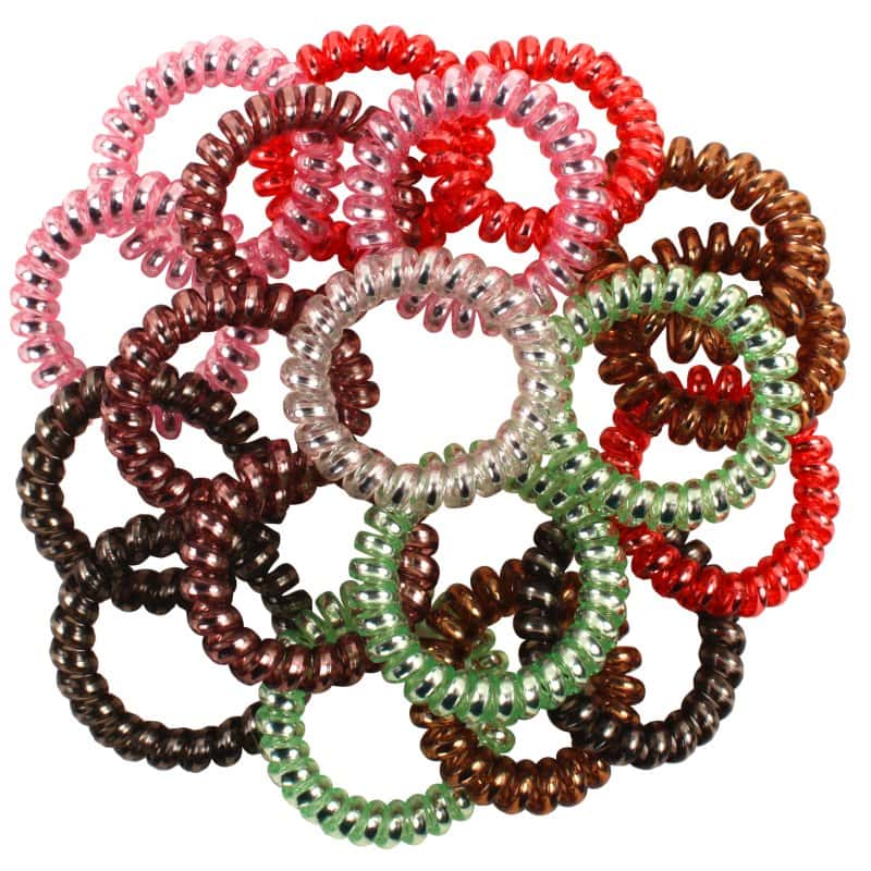 EZ Bobbles Hair Elastic Rings, Assorted Pearlised, 3/Pack