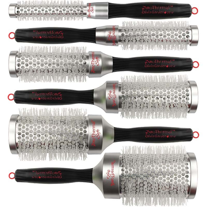 Olivia Garden ProThermal Soft White Bristles Brush Collection
