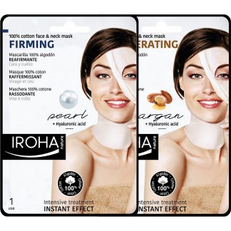 Iroha Nature 100% Cotton Face & Neck Mask, Single