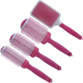 Olivia Garden Ceramic & Ion Thermal Breast Cancer Awareness Brush Collection