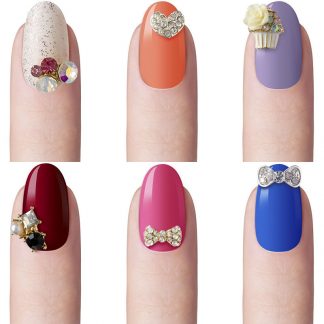 Dashing Diva Press-On Nail Art Charms, 6/Pack