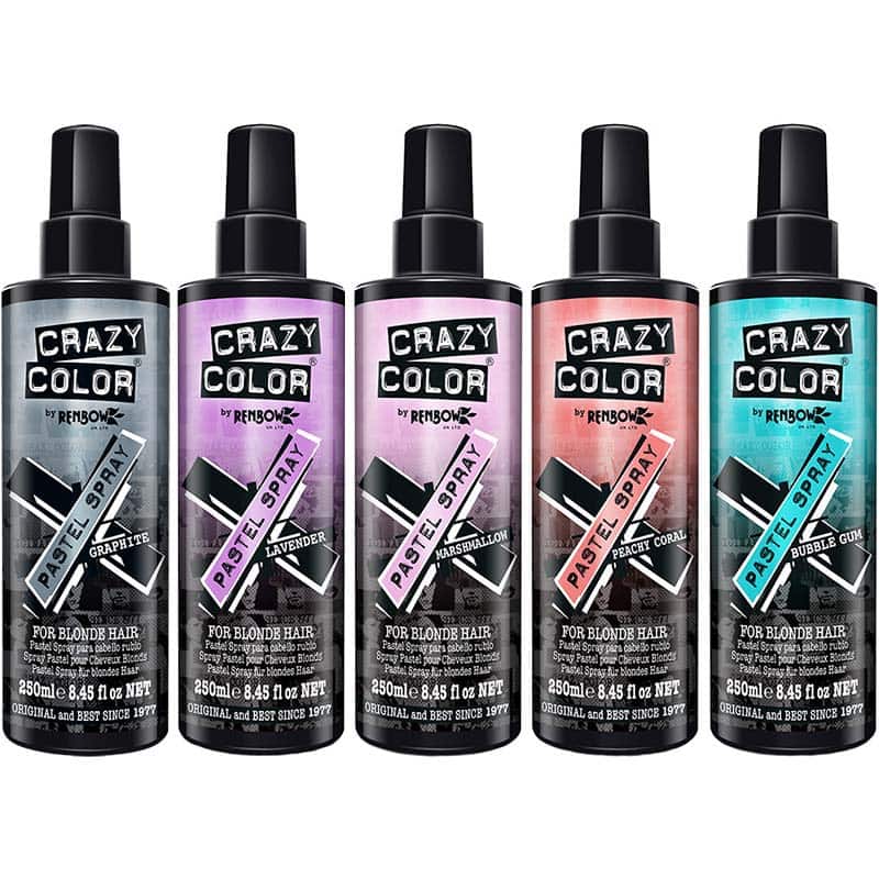 Crazy Color Temporary Pastel Spray for Blonde Hair, 250ml