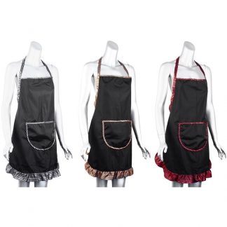 Apron Decorative Straps & Frill with Pocket
