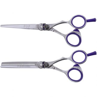 POP Purple Skull Offset Scissor/Thinner, 5.5 inch